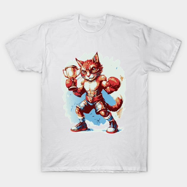 Cat Boxer T-Shirt by KDCreativeDesign